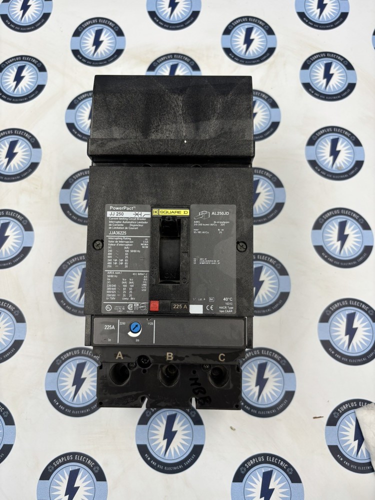 SQUARE D JJA36225 3P 225A 600V I-LINE CIRCUIT BREAKER Power Pact  JJ250 225 Amps
