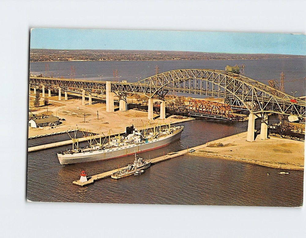 Postcard Burlington Skyway Bridge Hamilton Ontario Canada