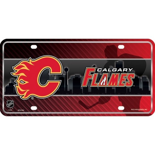 Calgary Flames NHL Ice Hockey Metal License Plate - Made in USA