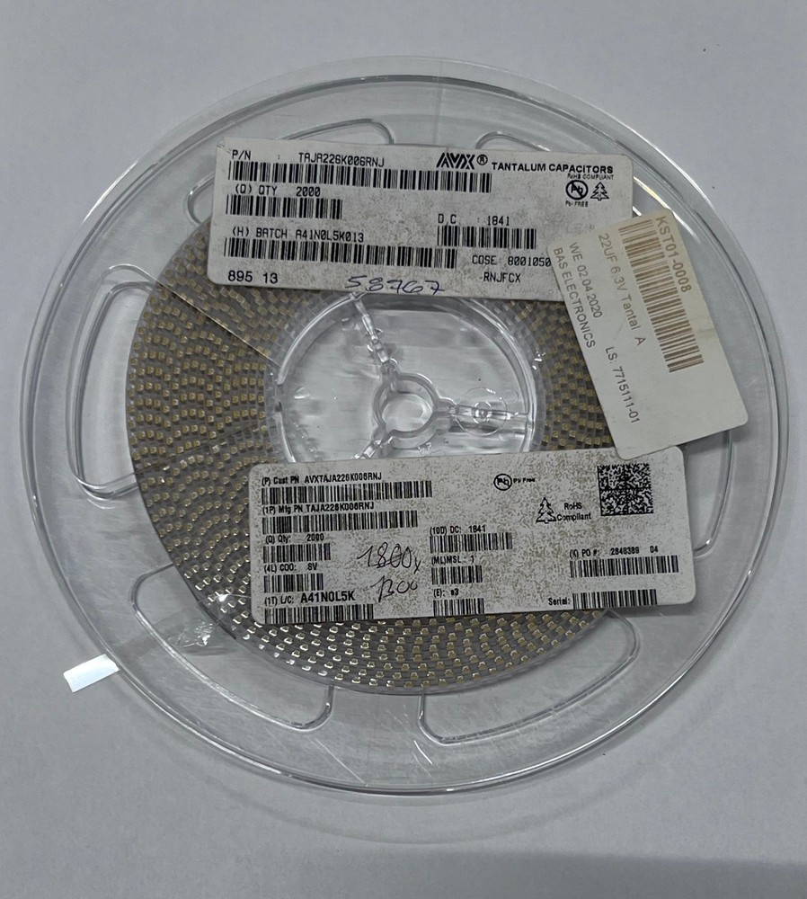 1300pcs TAJA226K006RNJ 22uF 6.3V BF:A Tantalum Capacitors