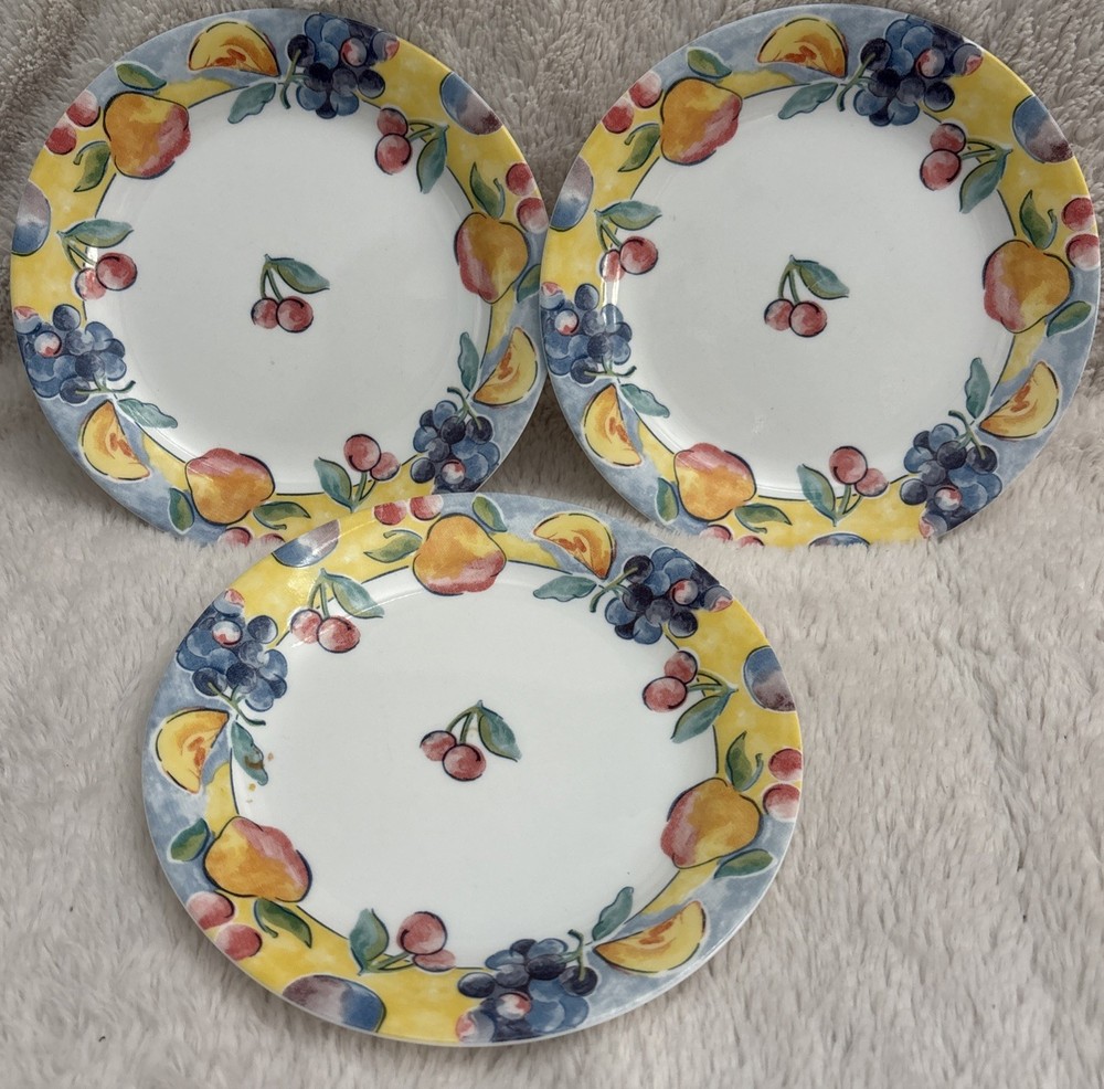 Corelle Fruit Basket Salad/ Dessert Plates 7.25