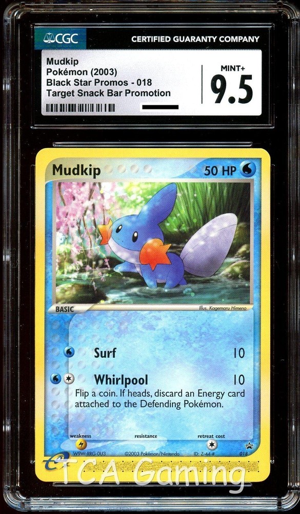 CGC 9.5 MINT+ Mudkip 018 TARGET Snack Bar Black Star PROMO Pokemon Card