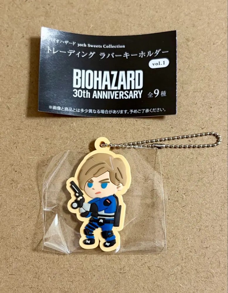 Biohazard Resident Evil Leon S. Kennedy Rubber Keychain 30th Sweets Collection