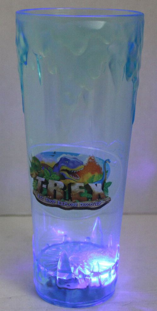TRex Café Orlando Downtown Disney Souvenir Plastic Light Up Glass