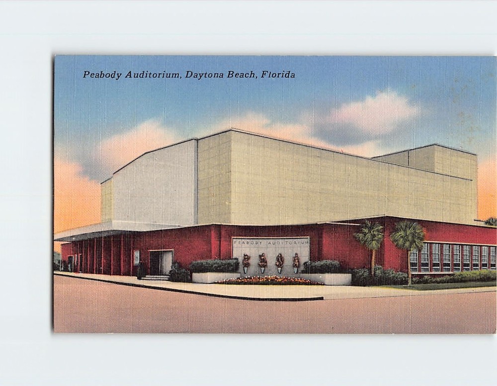 Postcard Peabody Auditorium Daytona Beach Florida USA