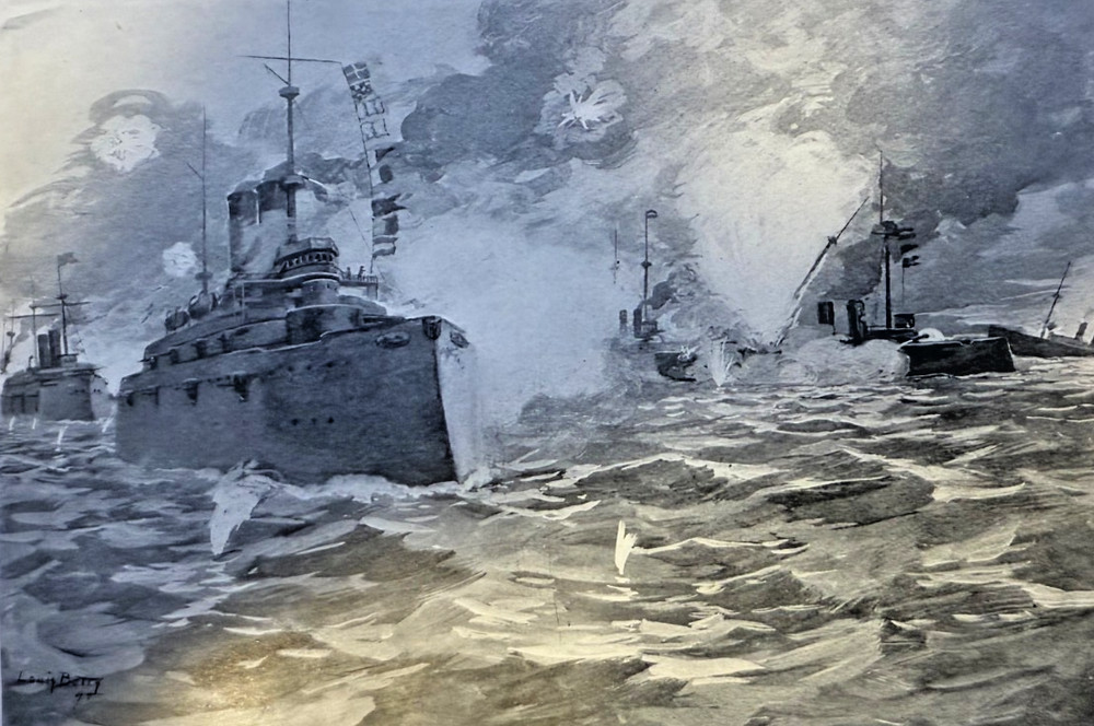 1898 Vintage Illustration Admiral George Dewey Victory At Manila Bay Spanish War