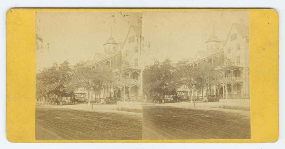 G1689~ RHODE ISLAND – Ocean House c.1860s Stereoview – JA Williams