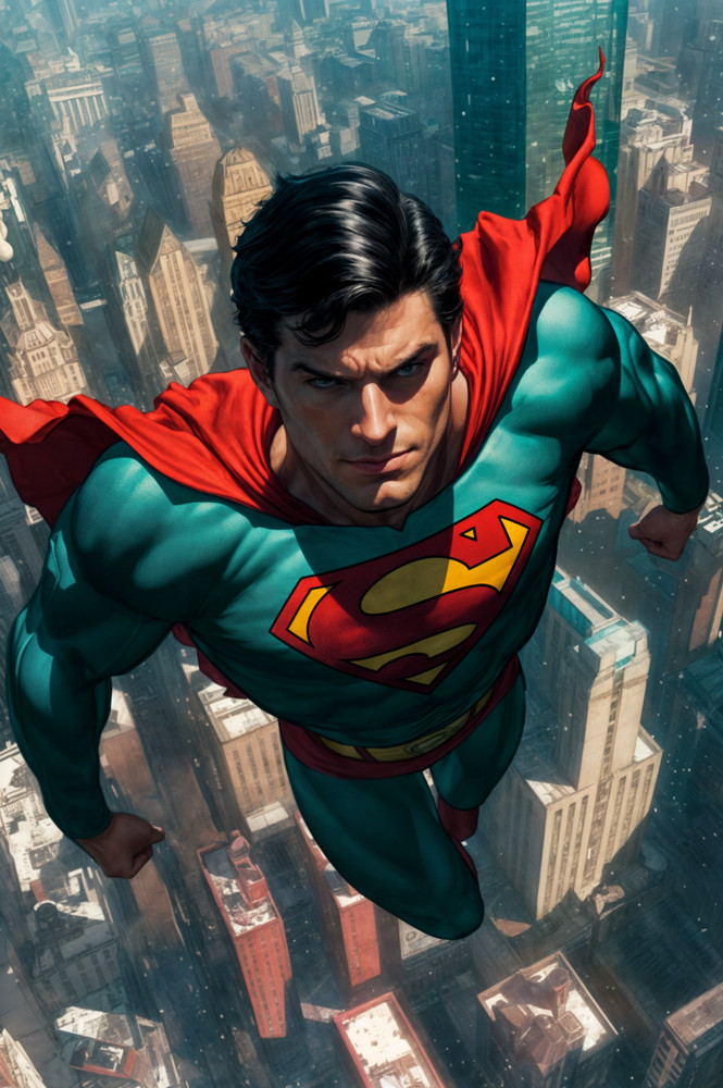 SUPERMAN  Fine Art Print 13x19 Limited Edition 1 of 30 DC Comics Man of Steel