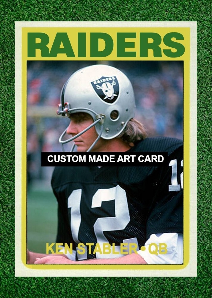 Ken Stabler Oakland Raiders Football Art Card