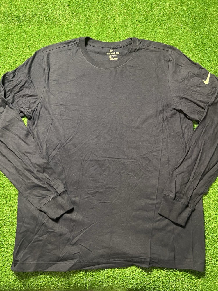 Nike Standard Fit Blue Blank Blank Long Sleeve Size Men’s Large NWOT