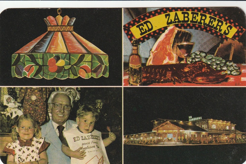 Wildwood NJ-New Jersey, Ed Zaberer's Restaurant Vintage Souvenir Postcard