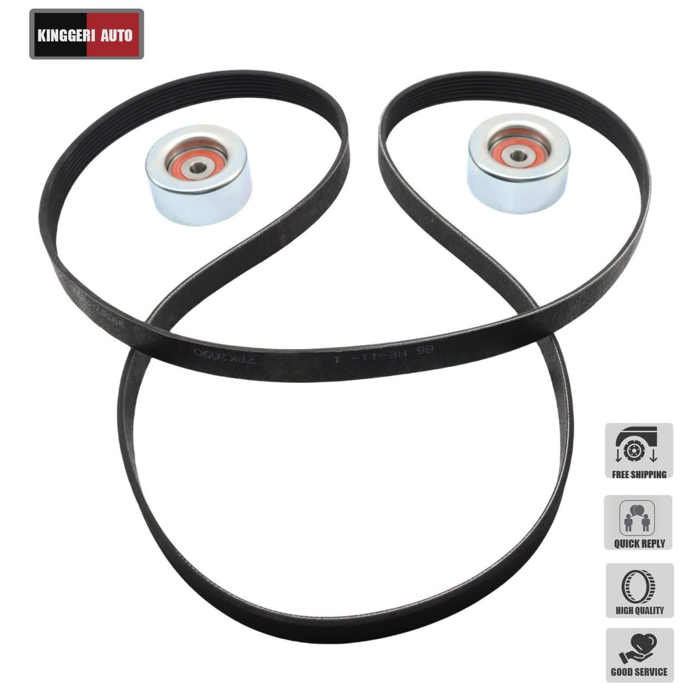 Serpentine Belt & Idler Pulley Kit for 07-11 Camry 05-12 Avalon Sienna