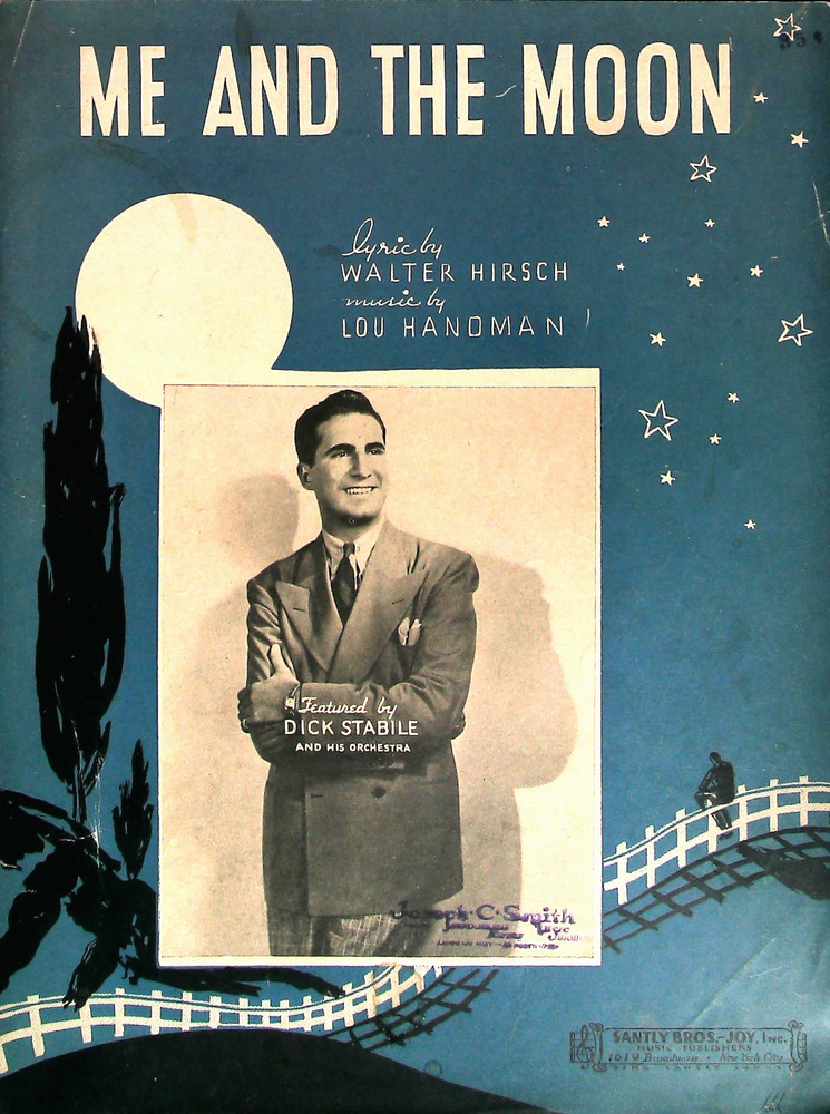 Me and the Moon Vintage Sheet Music by Hirsch & Handman Dick Stabile Cover 1936