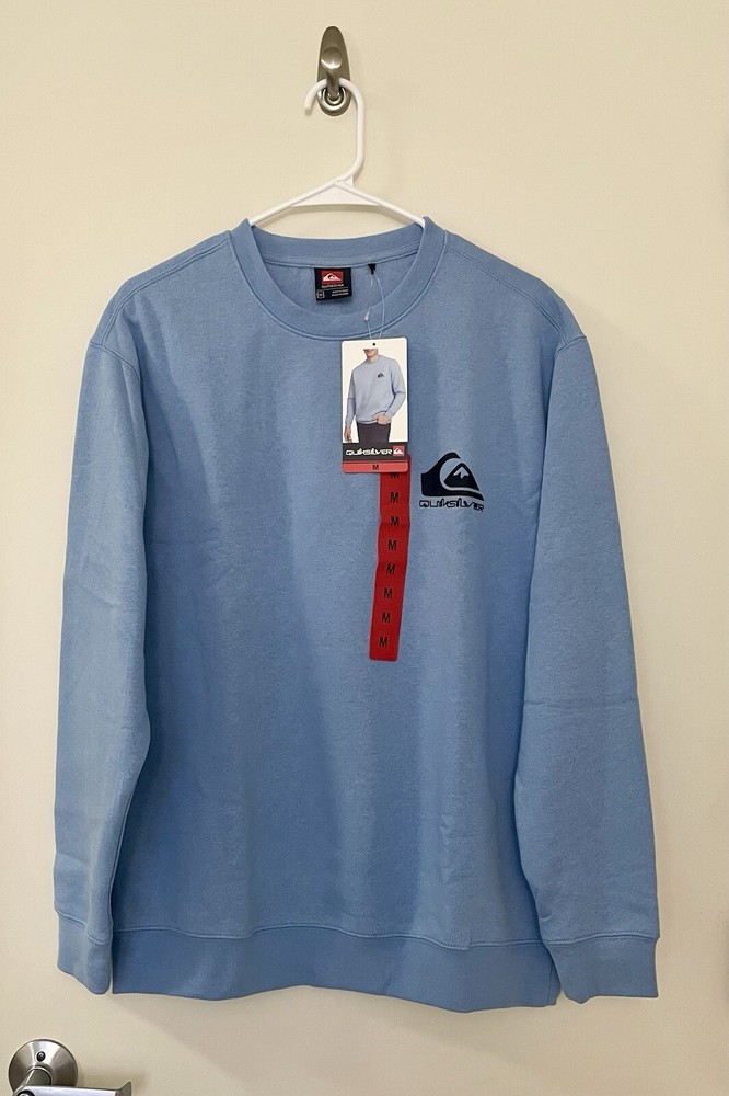 QuikSilver Men’s Sweatshirt Crewneck Size Medium Blue - New
