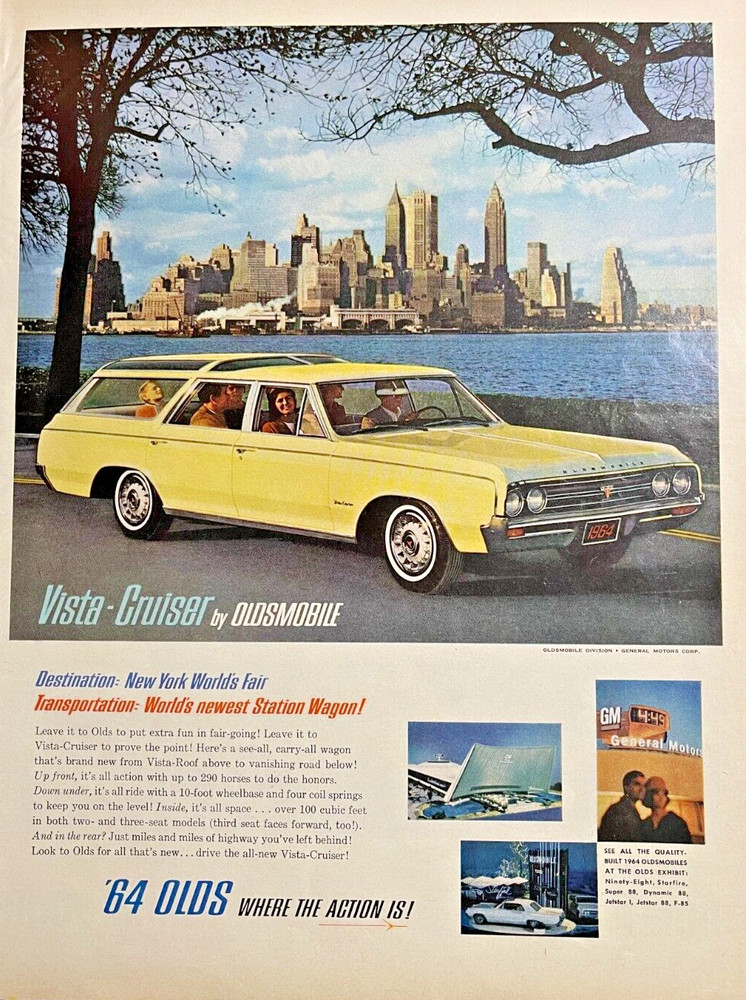 Magazine Advertisement 1964 Oldsmobile Vista Cruiser