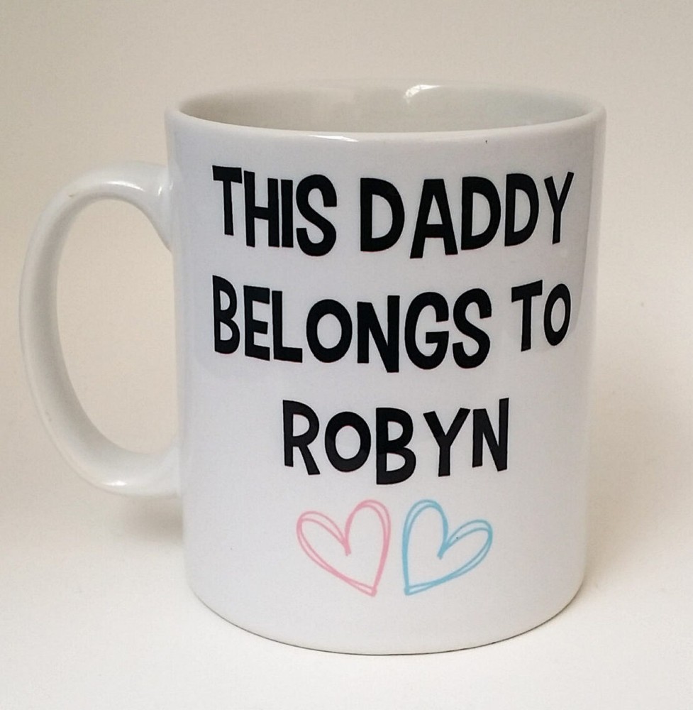 Fathers Day Gift ~ This Daddy Belongs To Mug ~ Super Dad Present ~ Personalised