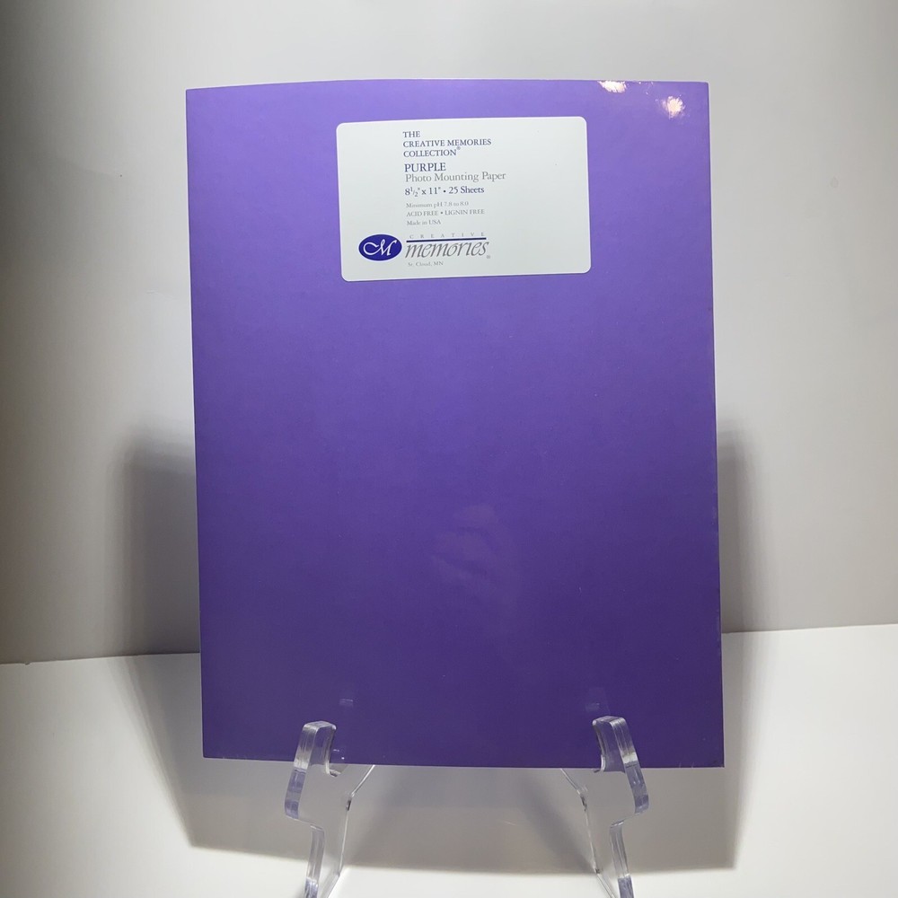 Creative Memories Purple 8.5x11 Photo Mounting Paper Pack Sealed