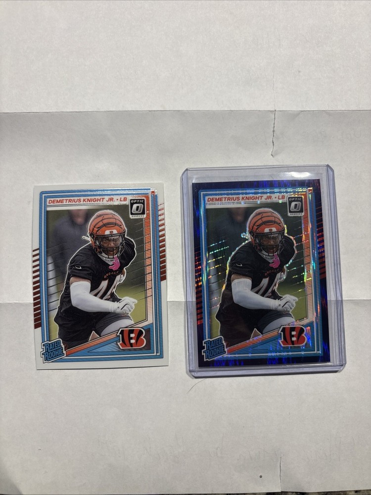 2025 Panini Donruss - Rated Rookie Demetrius Knight Jr. Blue Shimmer SP  (RC)