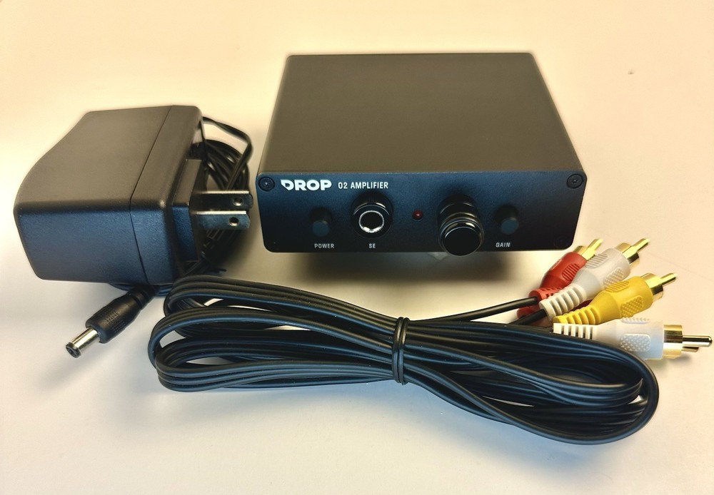 DROP O2 HEADPHONE AMPLIFIER STANDARD GAIN - W/ 120V Adapter + CableFREE SHIPPING