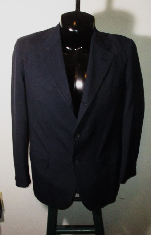 BROOKS BROTHERS Vintage Navy Blue Blazer Suit Jacket Men's Size 39 Short