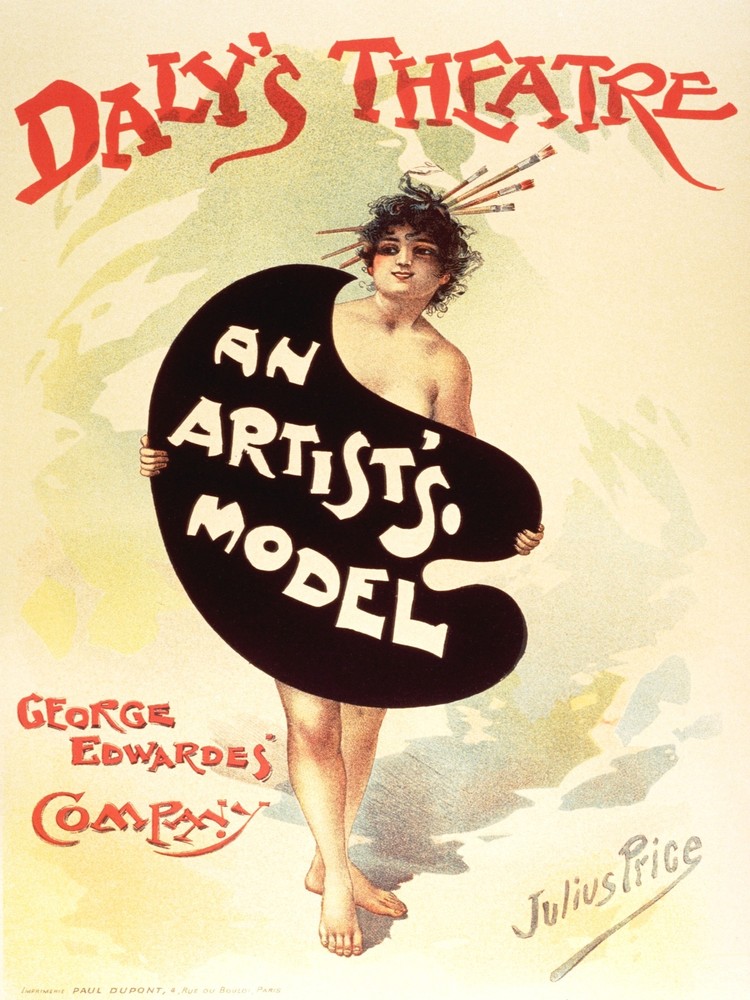 An Artist's Model Decorative Poster. Fine Graphic Art. Wall Interior Design 2325