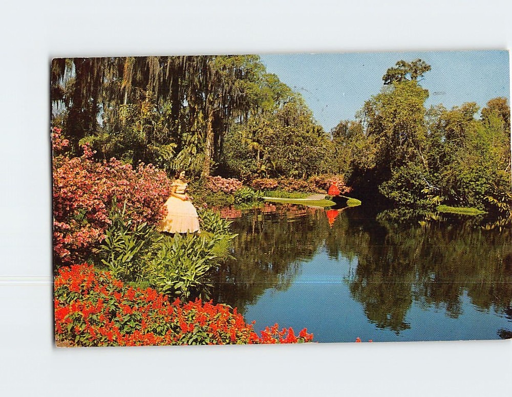 Postcard Peaceful pool at Cypress Gardens Florida USA