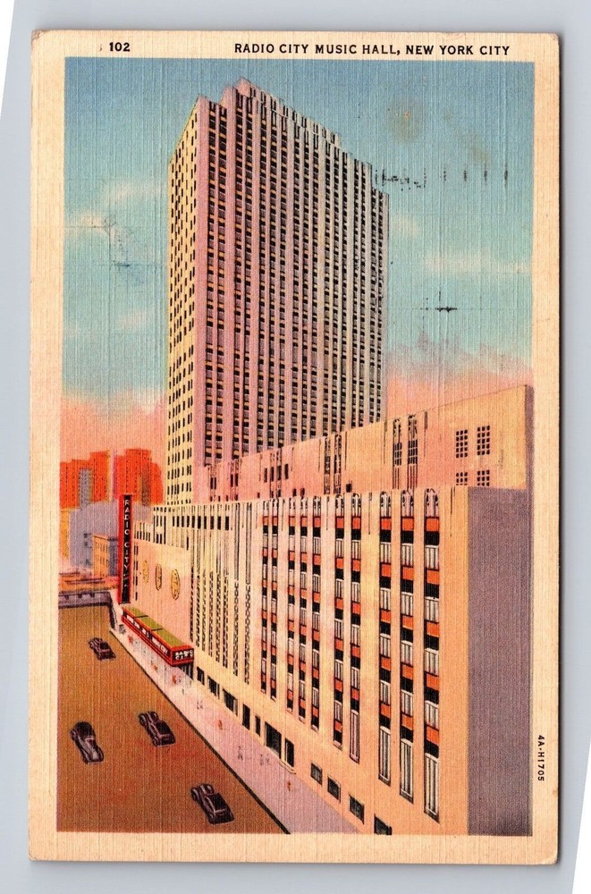 New York City NY-Radio City Music Hall, Advertisement, Vintage c1942 Postcard
