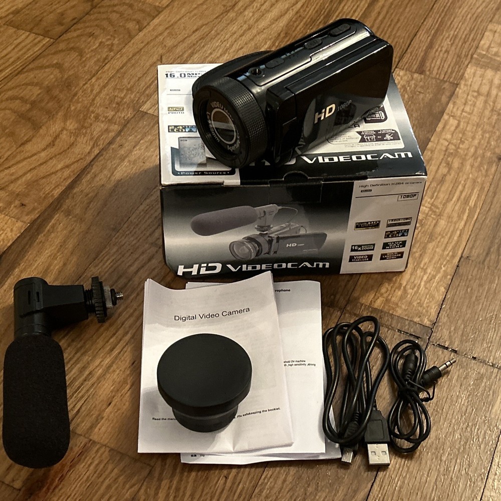 16MP Digital Video Camera 4K HD Anti-shake Camcorder Vlogging with Microphone