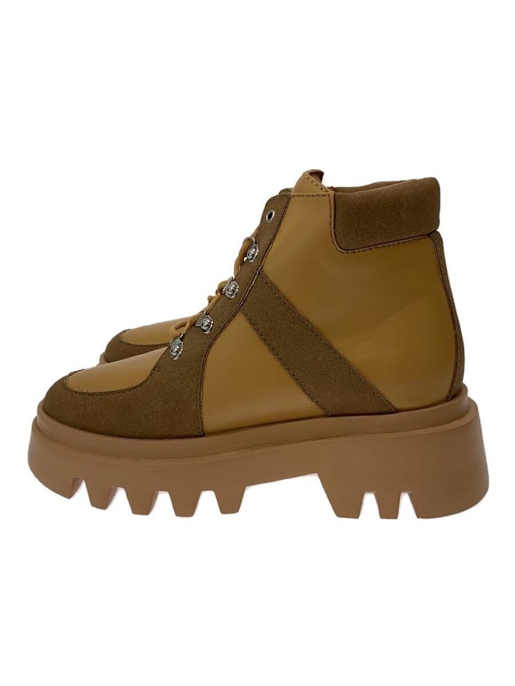 Moussy Chunky Lace-Up Boots/24.5Cm/Beige/ Leather/6310 535