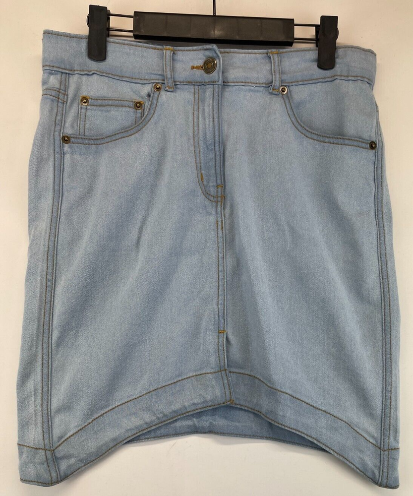 Forever 21 Blue Stretch Denim Skirt Womens Size 30