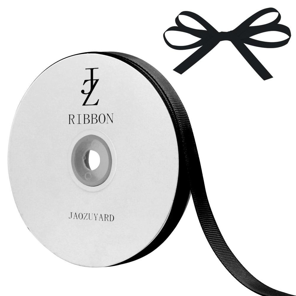 Black Grosgrain Ribbon 3/8 Inch X 50 Yards Black Grosgrain Ribbon for Crafts Gif
