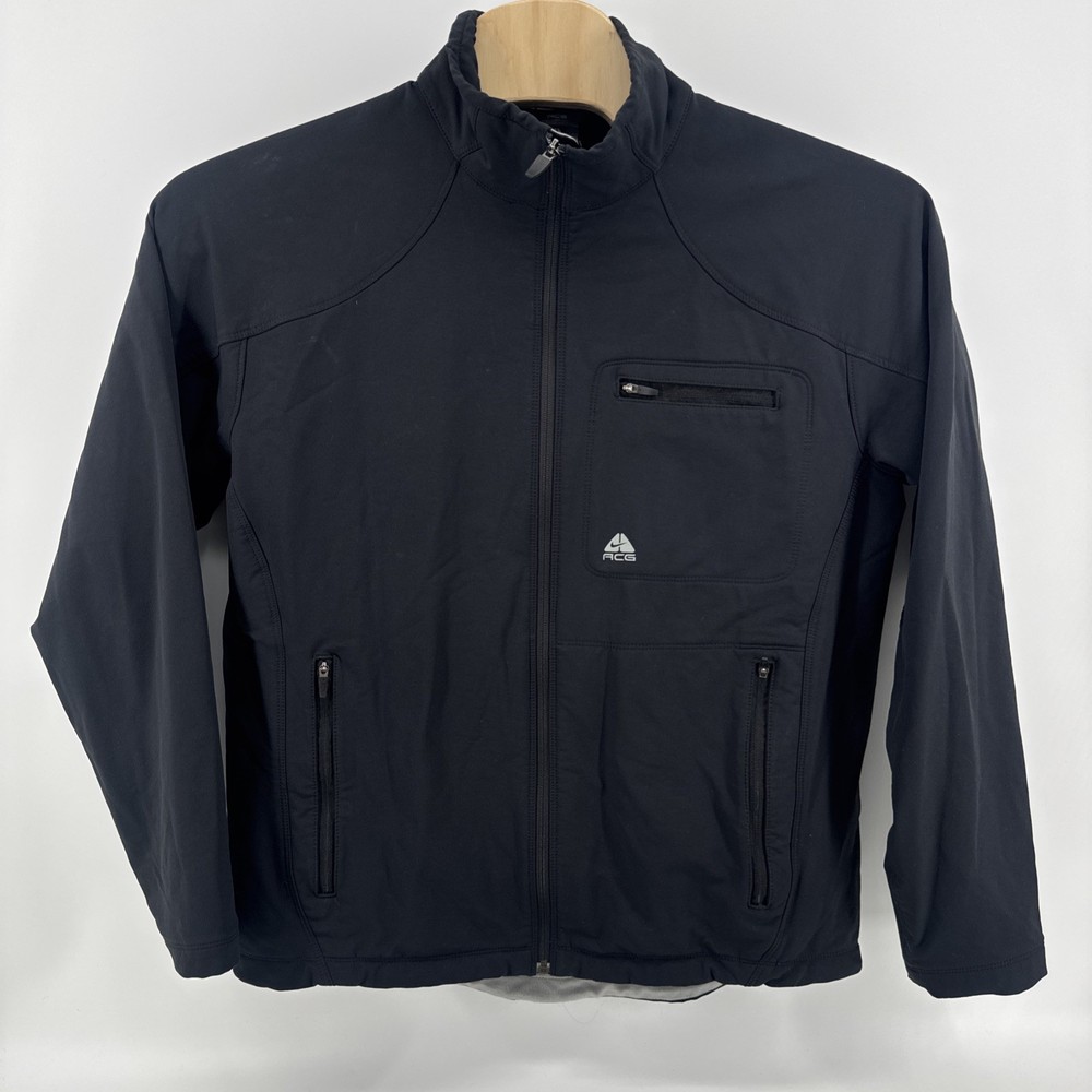 Nike ACG Jacket Mens XL Black Lightweight Soft Shell Outdoors Hiking Windbreaker