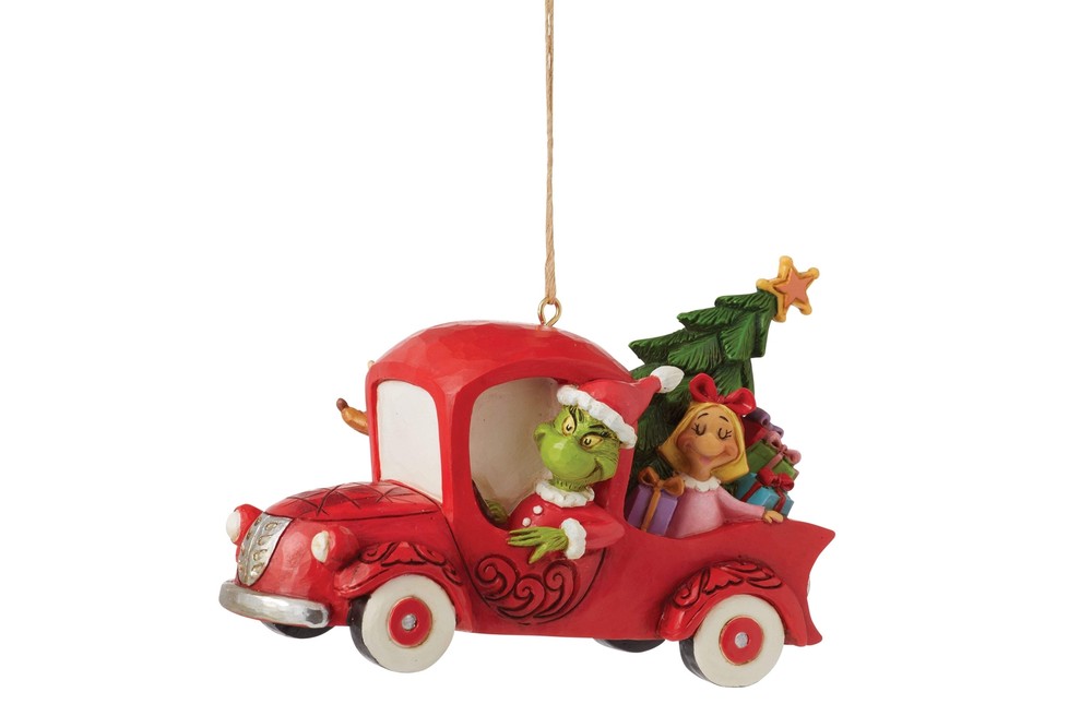 Grinch Red Truck Christmas Tree Ornament Holiday Decor
