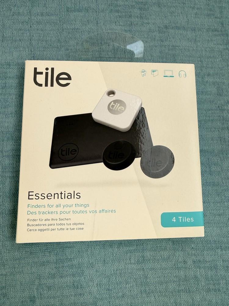 Tile Essentials Tracker Finders 4-pack 1 Mate, 1 Slim, 2 Stickers Bluetooth