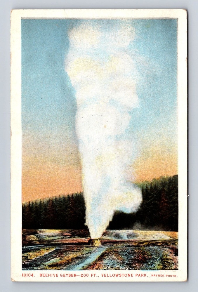 Yellowstone National Park, Beehive Geyser, Series #10104, Vintage Postcard