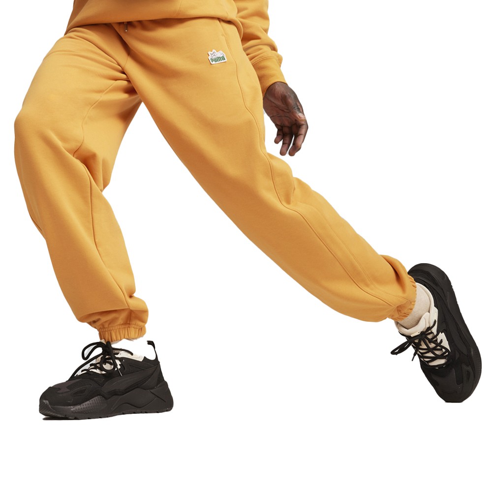 PUMA T7 Fanbase Super Sweatpants Men’s Orange Athletic Joggers 625