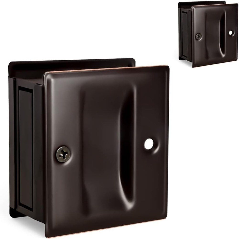 2-Pack Privacy Pocket Door Pull No Switch Plate - Replace Old or Damaged Hardware