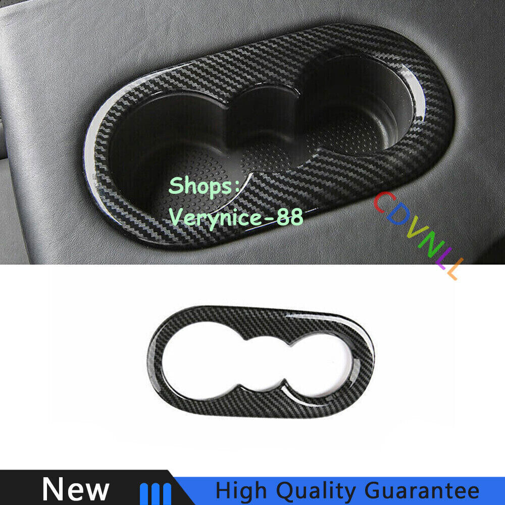 For Porsche Cayenne 2018-2022 Carbon Fiber Rear Drinking Glass Panel Cover Trim
