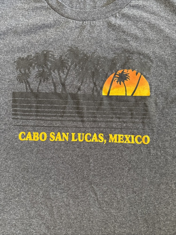 Gray Cabo Men’s San Lucas Baja California Mexico T-Shirt  Large