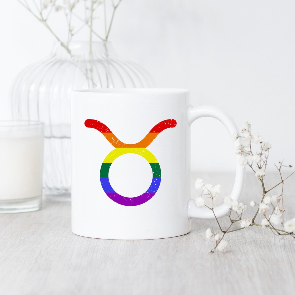 Taurus Zodiac Pride LGBT Gift Mug for the Bull Sign