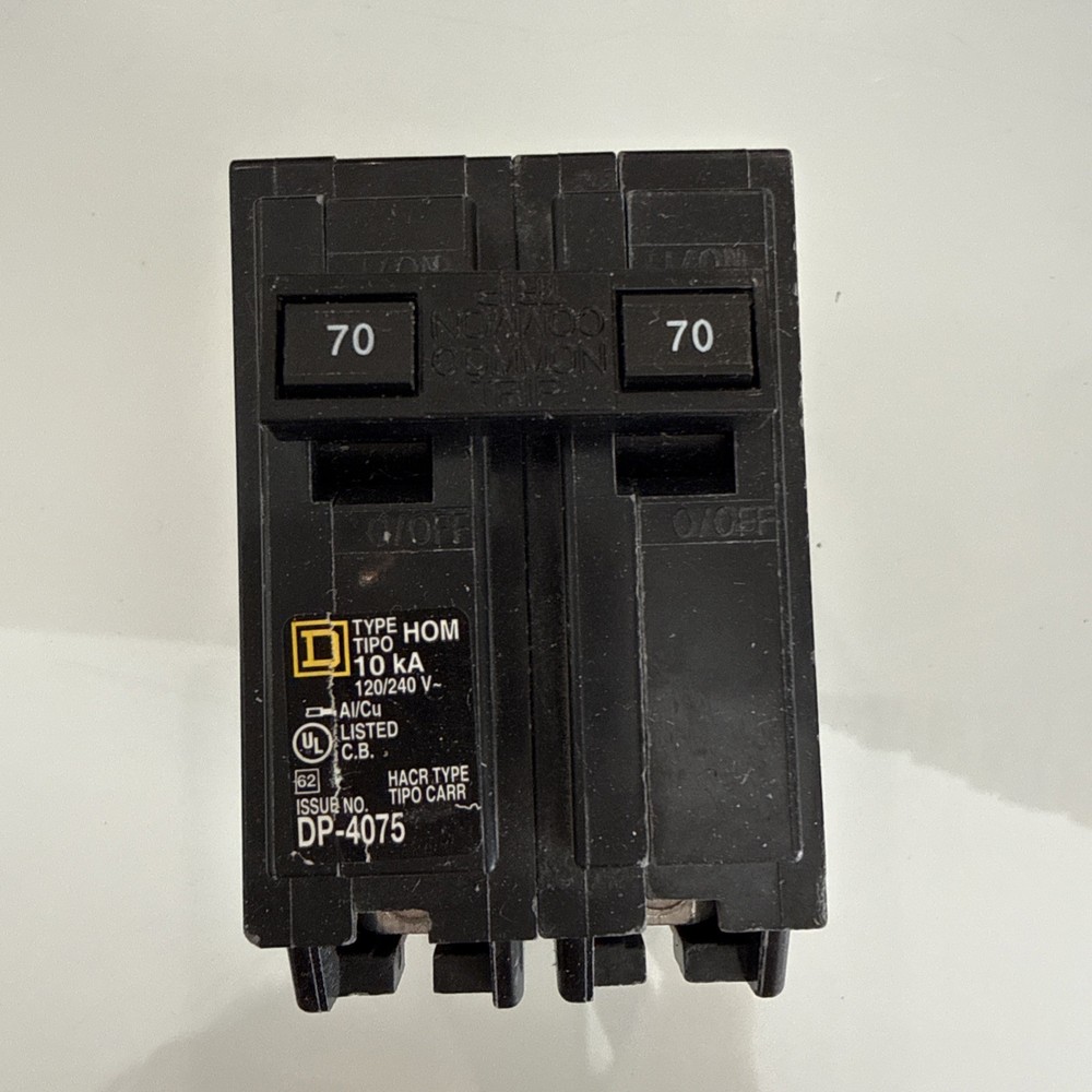 Square D 50 Amp Circuit Breaker Two Pole DP-4075 10kA 120/240V