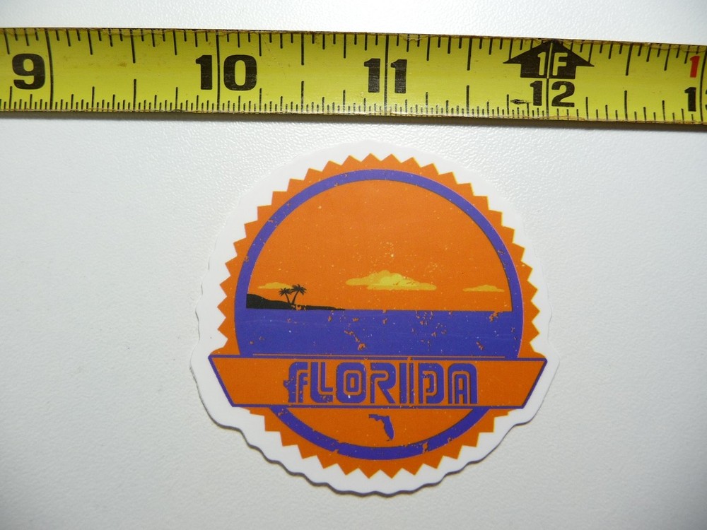 Florida Beach Distressed Decal Sticker for Tourism and Vacation Lovers