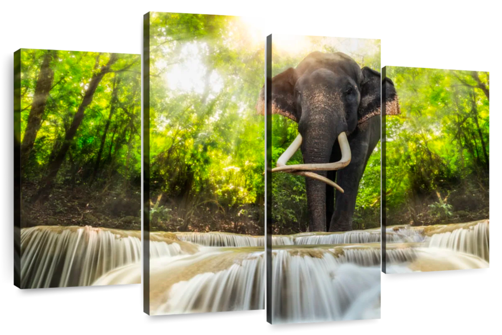 Waterfall Elephant Wall Art