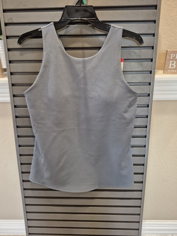 32 Degrees Cool Women's Ribbed Fitted Bra Tank,  Size M  NWT Blue WAW1