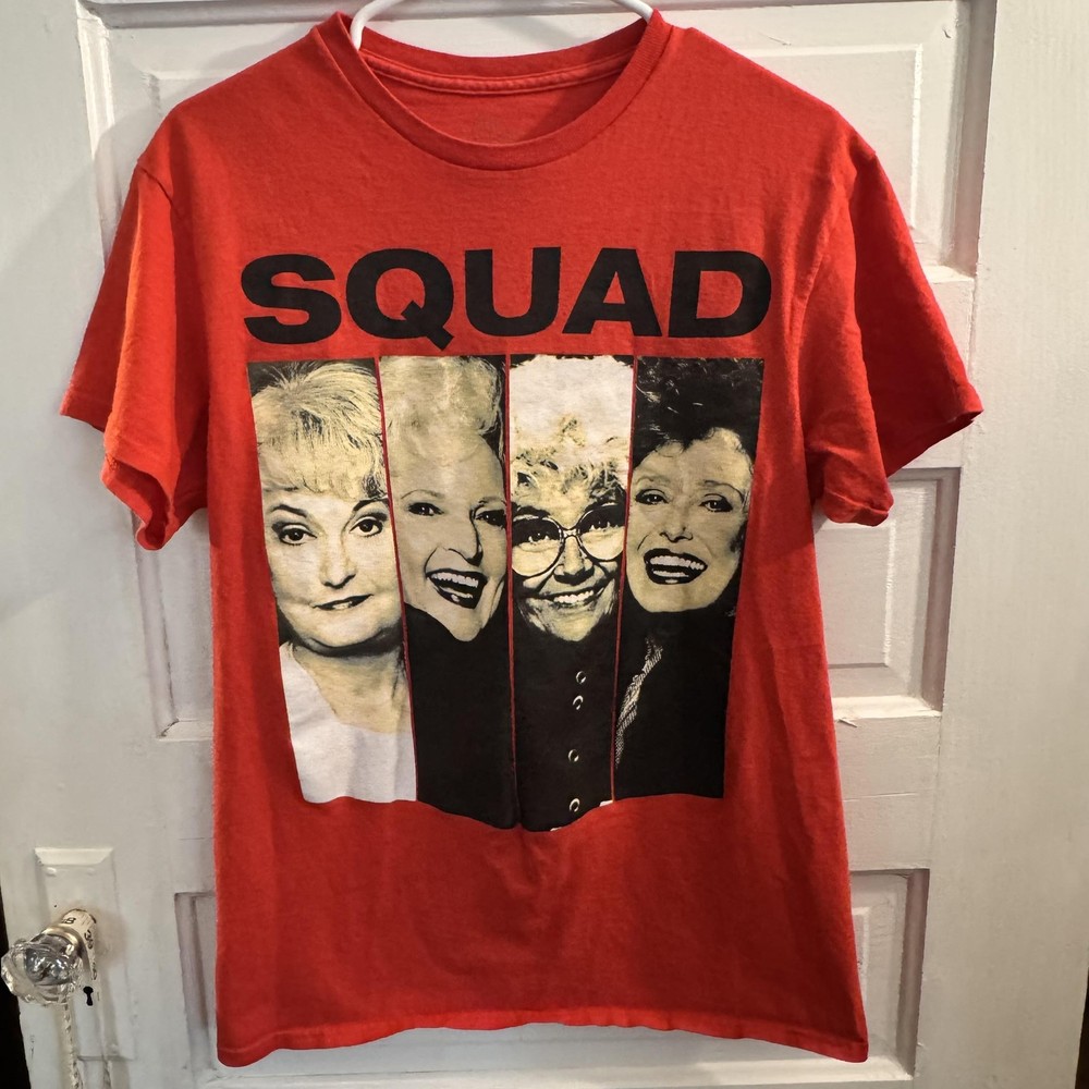 Golden Girls Squad Shirt Mens Medium Red Graphic Tee TV Show Sitcom Crewneck