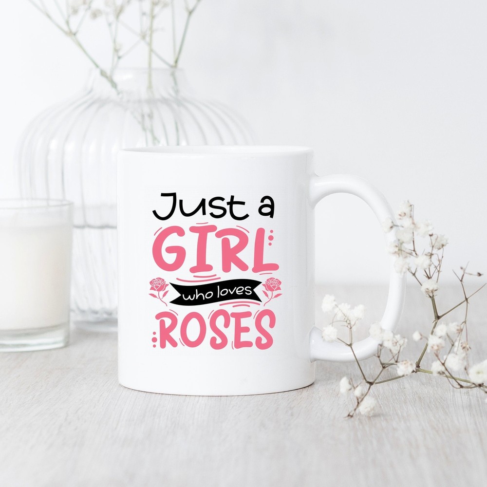 Rose Lover Mug for Gardeners & Florists with Floral Design