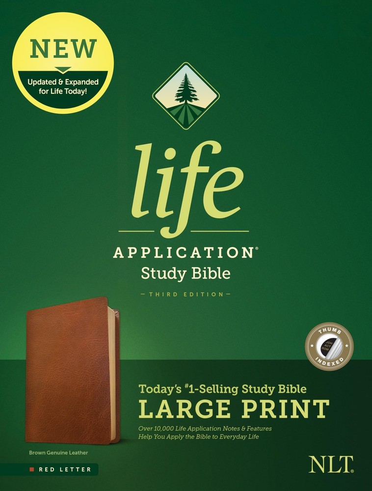 Tyndale NLT Life Application Study Bible, Third Edition, Large Print (Genuin...