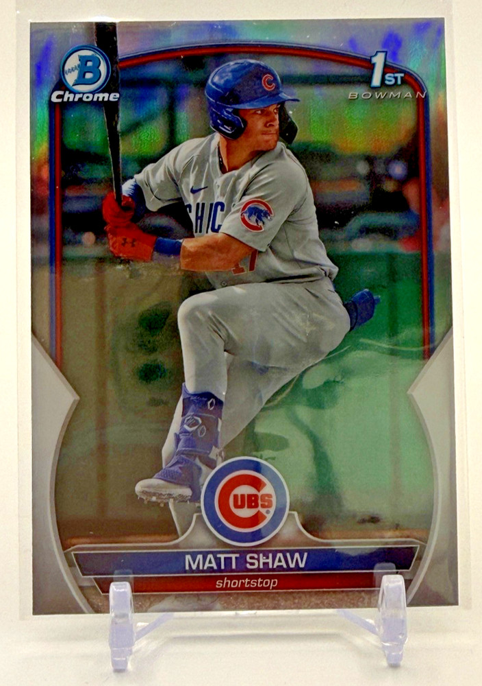 2023 Bowman Draft 1st Chrome REFRACTOR Matt Shaw Chicago Cubs #BDC-33