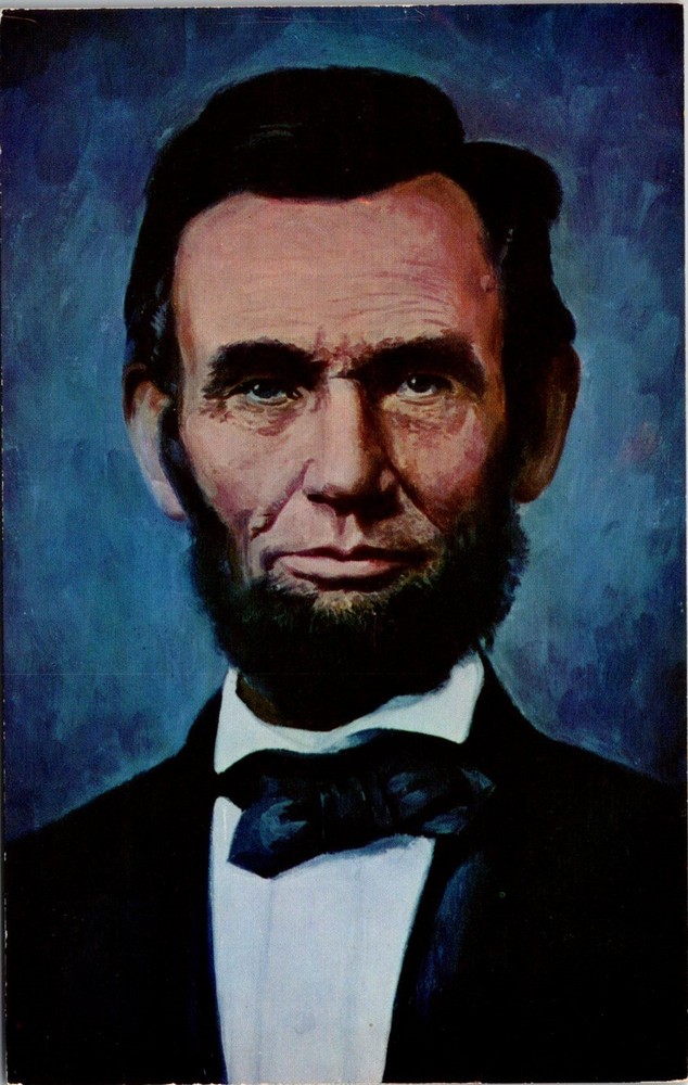 Dr Jim Stamps Abraham Lincoln Vintage Postcard Gettysburg Address, Berkeley CA