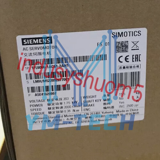 1Pcs New Siemens Servo Motor 1Fl6066-1Ac61-2Ah1 Fast Ship